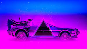 Back to the future wallpaper. Hd Wallpaper Future Neon Delorean Dmc 12 Electronic Back To The Future Wallpaper Flare