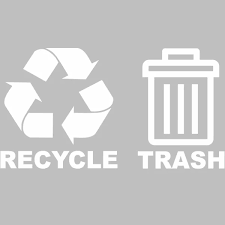 Recycle And Trash Vinyl Decal For Trash Can Bin Vinyl Decals Recycling Recycle Trash