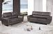 Family Room Brown Leather Sofa
