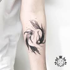 Kol Ying Yang Dovme Modelleri Ying Yang Tattoo Tattoos Girl Neck Tattoos