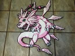 Magnadramon Pixel Art Sprite Perler Beads Perler Bead Art Bead Art