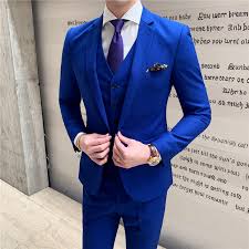 Suit separates allow you to choose coat, vest, and pant sizes separately for an ideal fit. Spring And Autumn New Blue Men Suit Jacket Vest Pant S M L Xl Xxl Xxxl Business Wedding Banquet Men S 3 Piece Set Blue Man Suit Blue Suit Jacket Menbusiness Men Suit Aliexpress