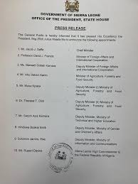 Are these politicos worthy of the big bucks? Big Shake Up In President Bio S Ministerial Cabinet The Sierra Leone Telegraph