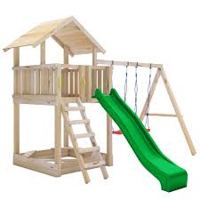 Weitere ideen zu kinder gartenhaus, spielhaus aus holz, stelzenhaus. Spielturm Mia Swing Naturlich Larchenholz Dauerhaft Witterungsbestandig Spielgerate 4 You