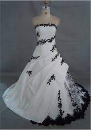 Google Image Result For Http I00 I Aliimg Com Wsphoto V0 346543446 White And Black Embroidery Black White Wedding Dress Bridal Ball Gown A Line Wedding Dress