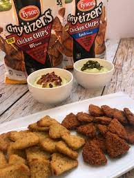 Tyson Any Tizers Chicken Chips With Creamy Avocado Dip So Tipical Me Chicken And Chips Avocado Dip Frozen Snack