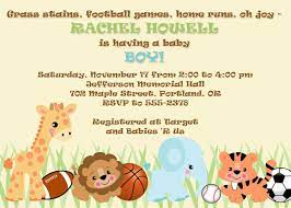 Baby Boy Shower Invitation Jungle Safari Zoo Animals Sports Basketball Baseball Soccer Football 11 Boy Shower Invitations Baby Boy Shower Boy Shower Themes