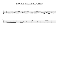 What are the chords to backe backe kuchen? Backe Backe Kuchen Sheet Music For Piano Solo Musescore Com