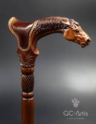 Designer Art Wooden Cane Walking Stick Horse With Saddle Animal Wood Carved Walking Cane Handle Best Gift For Man Wom 2020 Ahsap Oymaciligi Oymacilik Ahsap Isleri