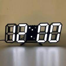 Find great deals on ebay for digital alarm clock modern alarm. Usb Modern Digital 3d White Led Wall Clock Alarm Clock Snooze 12 24 Hour Display Ebay