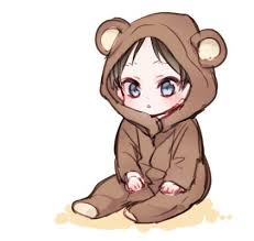 Little Eren Bear With Blue Grey Eyes So Cuteee W With Images Anime Baby Anime Child Cute Anime Boy