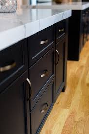 Matte black is elegant and chic, and makes an impact when paired. Brushed Gold Cabinet Pulls With Black Cabinets In 2021 Modern Black Kitchen Farmhouse Kitchen Design Kitchen Design