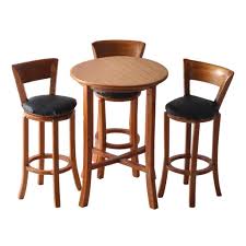Several of these tables are bar height, which is ideal for restaurants with an outdoor bar. 4 Pc Round Pub Table Set