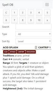 Pathfinder 2e Spell Db For Android Apk Download