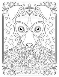 Hippie Animals Coloring Page By Thaneeya Mcardle Animal Coloring Pages Dog Coloring Book Coloring Pages