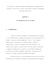 If there's a special person in your li. Effects Of Having A Romantic Relationship While Studying Docsity