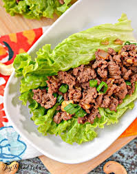 Asian Lettuce Wraps With Ground Beef Low Carb Keto Gluten Free Grain Free Thm S Perfectl Wraps Recipes Healthy Healthy Ground Beef Lettuce Wrap Recipes
