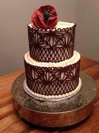 Chocolate Lace A Birthday Cakes Chocolate Lace Cake Cake Wraps Chocolate Wedding Cake