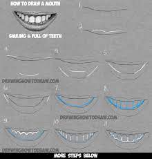 Drawing a realistic smile with teeth is easy learn how to draw an open, smiling mouth with soft feminine lips. How To Draw A Mouth Full Of Teeth Drawing A Smiling Mouth And Teeth Step By Step Drawing Tutorial How To Draw Step By Step Drawing Tutorials