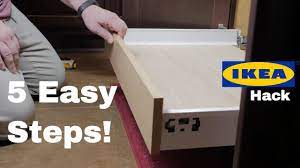 You can purchase spacers from our store to build up the space so you can mount to the cabinet side. How To Make Pull Out Cabinet Shelves From Ikea Drawers Easy Diy Ikea Hack For Kitchen Organization Youtube
