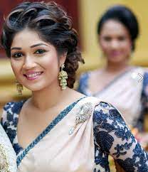 Image Result For Evening Updo With Sari Bridal Hairstyle For Reception Bridesmaid Saree Indian Bridal Hairstyles