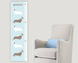 who doesnt love this dachshund puppy themed growth chart