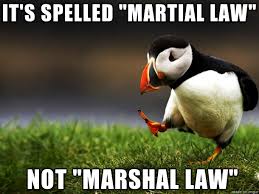 When Martial Law Is Enacted Things Are Beyond Marshals Already Meme On Imgur