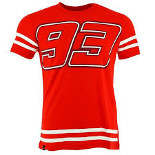 Marc Marquez 93 Moto Gp Large Logo Stripe Red T Shirt Official 2017 Motogp Marc Marquez Marquez
