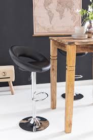 Die wasserdichten kunstledersitze sind leicht zu reinigen. Finebuy Barhocker Korsika Hocker Bezug Kunstleder Hohenverstellbar Design Barstuhl Mit Ruckenlehne Chrom 110 Kg Ohne Rollen