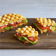 Cheddar Chive Bubble Waffle Blt Recipe Bubble Waffle Breakfast Sandwich Maker Waffle Recipes