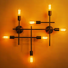 Antique Black 7 Light Industrial Sconce Lighting