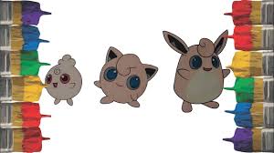 Jigglypuff is a round, pink ball with pointed ears and large, blue eyes. Pokemon Coloring Pages For Kids And Children Draw Pintar Igglybuff Jigglypuff And Wigglytuff Youtube