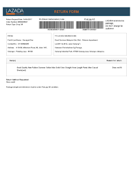 Lazada Return Form