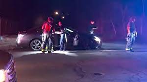 3 people taken to hospital after car crash, one critical