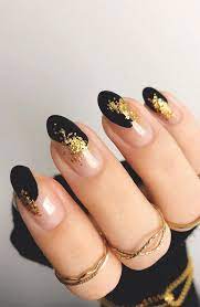 This is a nail pattern turned into a faction trend among ladies as soon as this design was spotted. Stylish Nail Art Design Ideas To Wear In 2021 Black And Gold Leaf Nude Nails