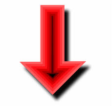 Arrow Pointing Down - Black And Red Arrow | Transparent PNG ...