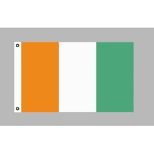 Hissflagge mit zwei metallösen auf der mastseite. Flagge 90 X 150 Cote D Ivoire Elfenbeinkuste 9 95
