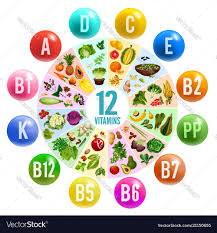 Vitamin Pill Circle Chart Banner With Healthy Food