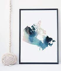 Low price guarantee, fast shipping & free returns, and custom framing options on all prints. Canadian Map Art Print Wall Art Prints Canada Map Office Etsy Watercolor Wall Art Map Art Print Watercolor Art Prints