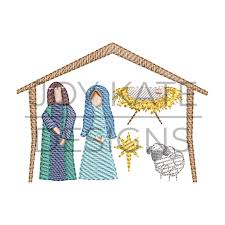 Our embroidery patterns are designed in the 'redwork' style, but feel free to use your creativity to explore other colors to match your project. Build Your Own Nativity Set Of Embroidery Designs Joy Kate Designs