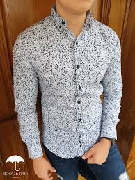 Camisa Blanca Floreada Azul Mens Shirts Mens Tops Shirts