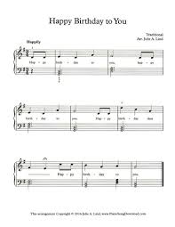 When playing the piano, several different pieces. Happy Birthday Free Easy Piano Sheet Music With Chords And Lyrics