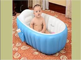 Until the umbilical cord falls off, it is best to give your baby sponge baths. Inflatable Bath Tubs For Babies Time For A Decent Shower Experience