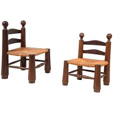 Pair Of Wood And Rush Hamam Chairs Chair Wood Furniture