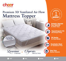 Cheer Collection 3d Air Mattress Topper Queen Size Breathable Ventilated Airflow Cooling Mattress Pad Wi Mattress Queen Bed Mattress Waterproof Mattress Cover