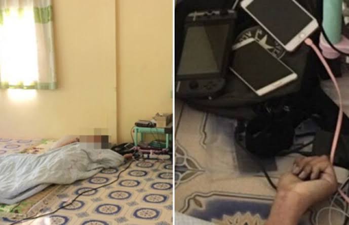 Resultado de imagem para morre eletrocutado ao colocar celular para carregar"