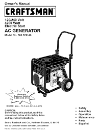 From 2200 watt inverter generators to 7000 watt portable generators, we've got you covered. Craftsman 580 329140 Owner S Manual Pdf Download Manualslib