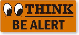 How to use alert in a sentence. Think Be Alert Labels Pack Of 5 Sku Lb 0868