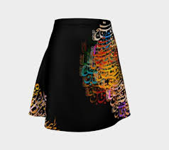 Don't forget to bookmark this page by hitting (ctrl + d), On Sale Liam Persian Calligraphy Flare Skirt Flare Skirt Skirts Fashion
