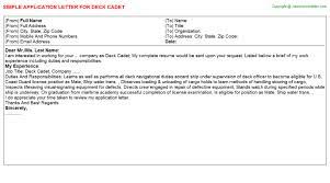 Sample resume for fresh graduate seaman invitation letter sample. Deck Cadet Application Letters
